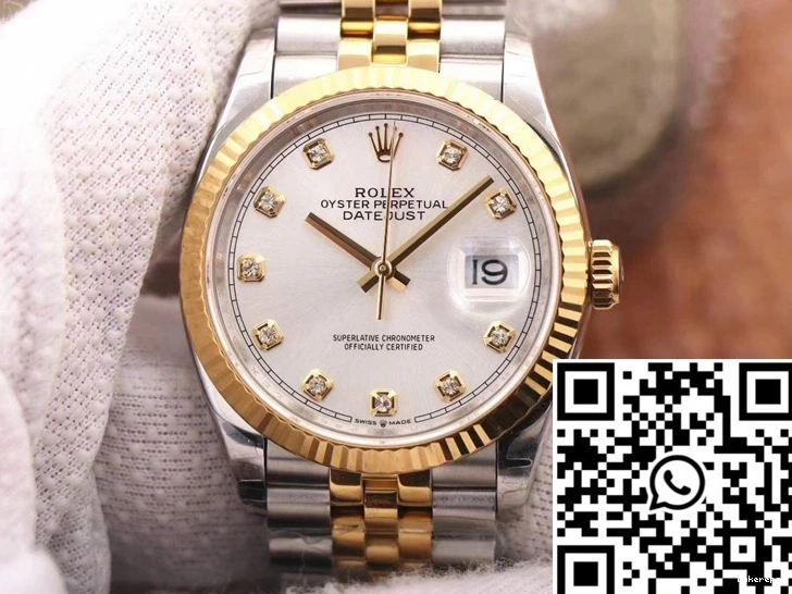 White 126233 EW Dial Datejust Rolex Factory 0328